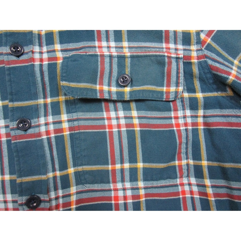Vintage Y2K LL Bean Fleece Lined Flannel Full Zip Hoodie Mens (L) Plaid Workwear - Picture 5 of 11